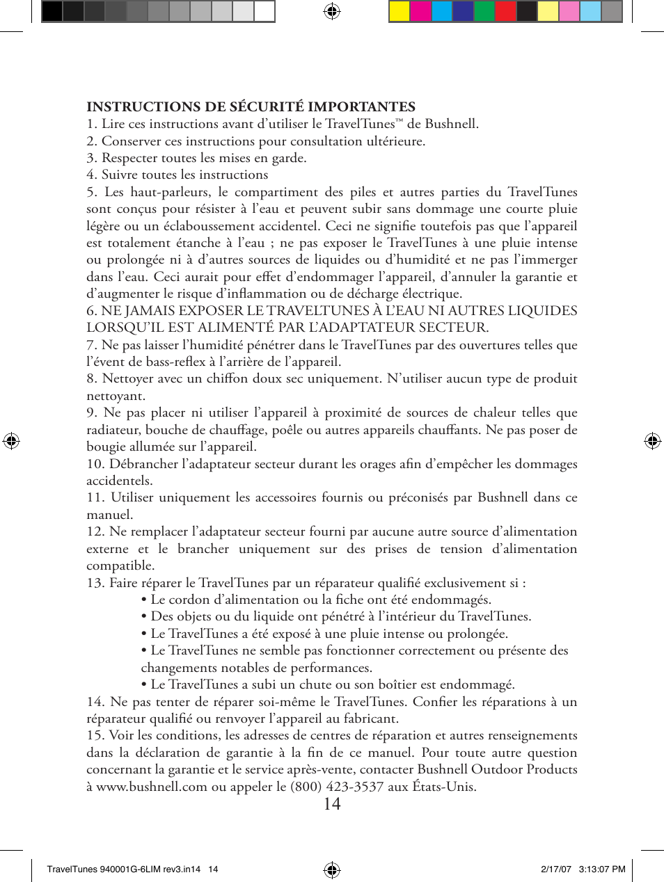 Bushnell 940001AP User Manual | Page 14 / 64