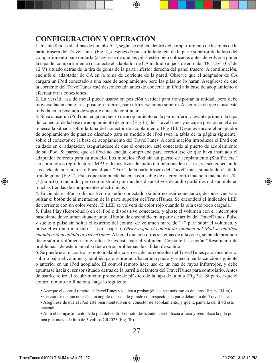 Configuración y operación | Bushnell 940001AP User Manual | Page 27 / 64