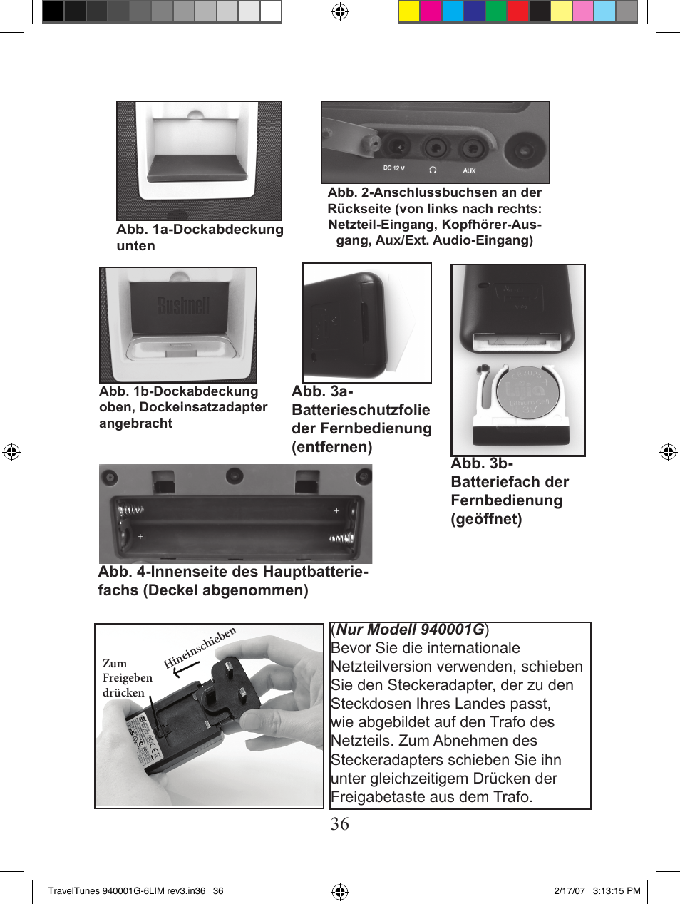 Bushnell 940001AP User Manual | Page 36 / 64