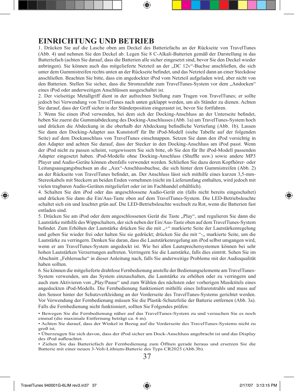 Einrichtung und betrieb | Bushnell 940001AP User Manual | Page 37 / 64