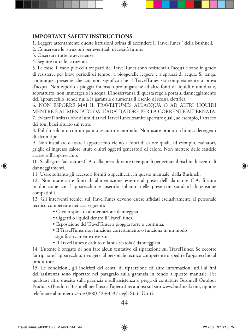 Bushnell 940001AP User Manual | Page 44 / 64