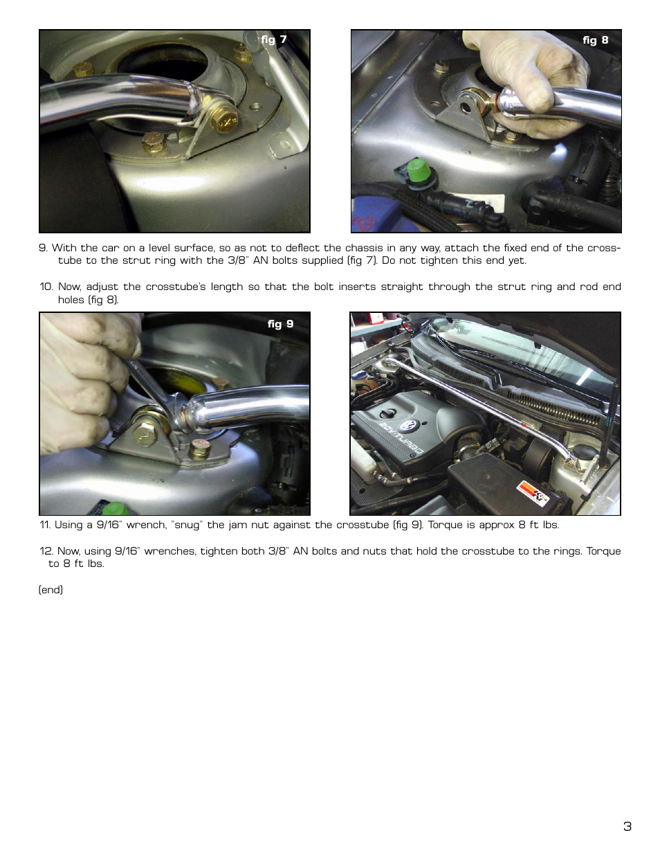 Autotech 10.430.217K-218K ClubSport Front Upper Stressbar, Mk4 Golf incl. R32, Jetta User Manual | Page 3 / 3
