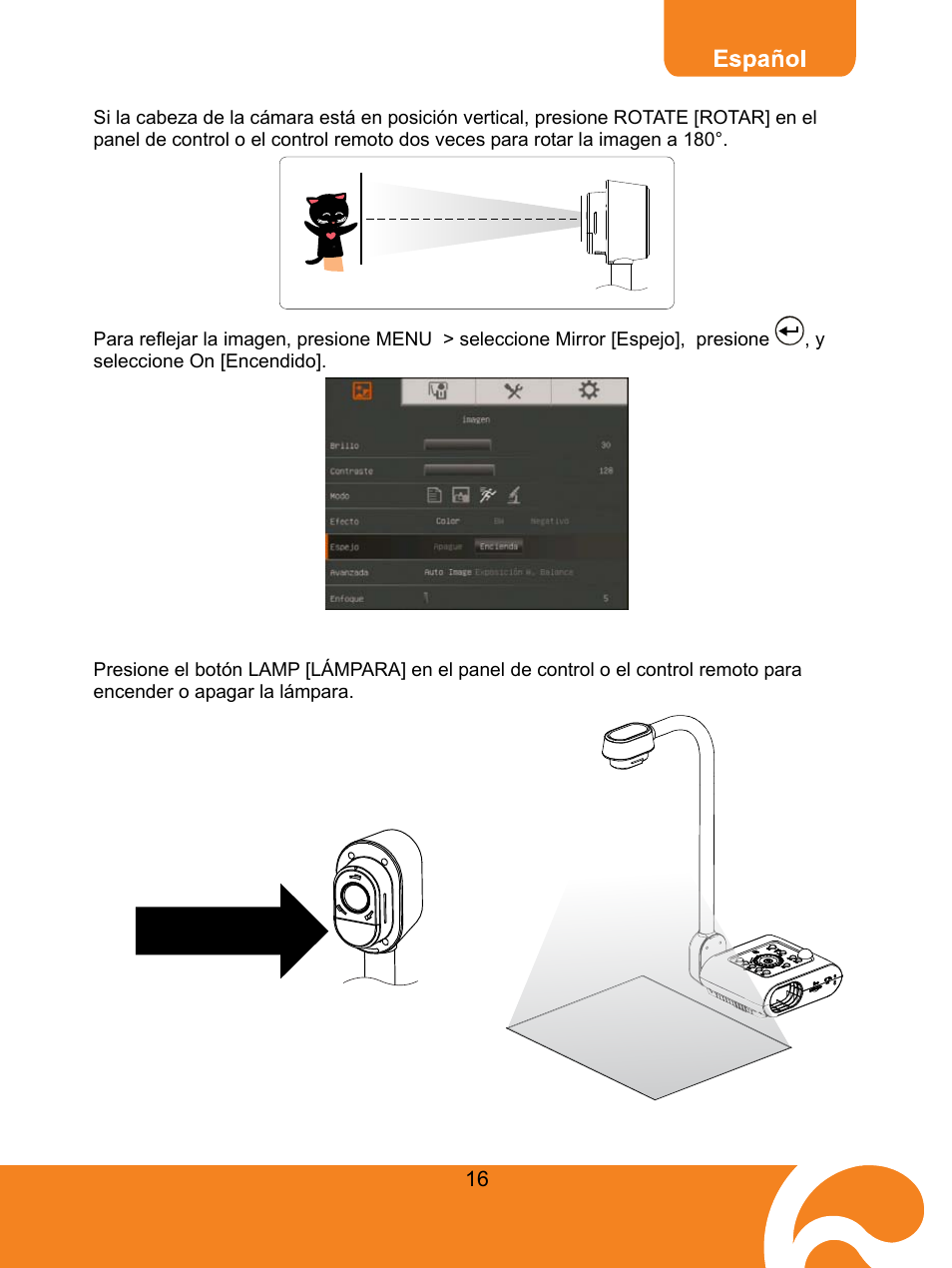 Luz aérea | AVer F30 user manual User Manual | Page 20 / 45