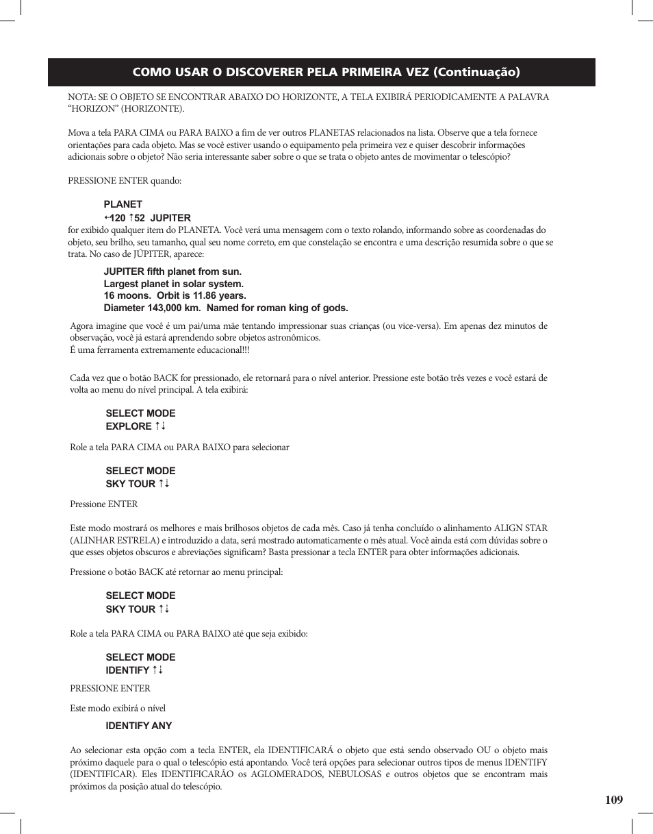 Bushnell Discoverer User Manual | Page 109 / 116