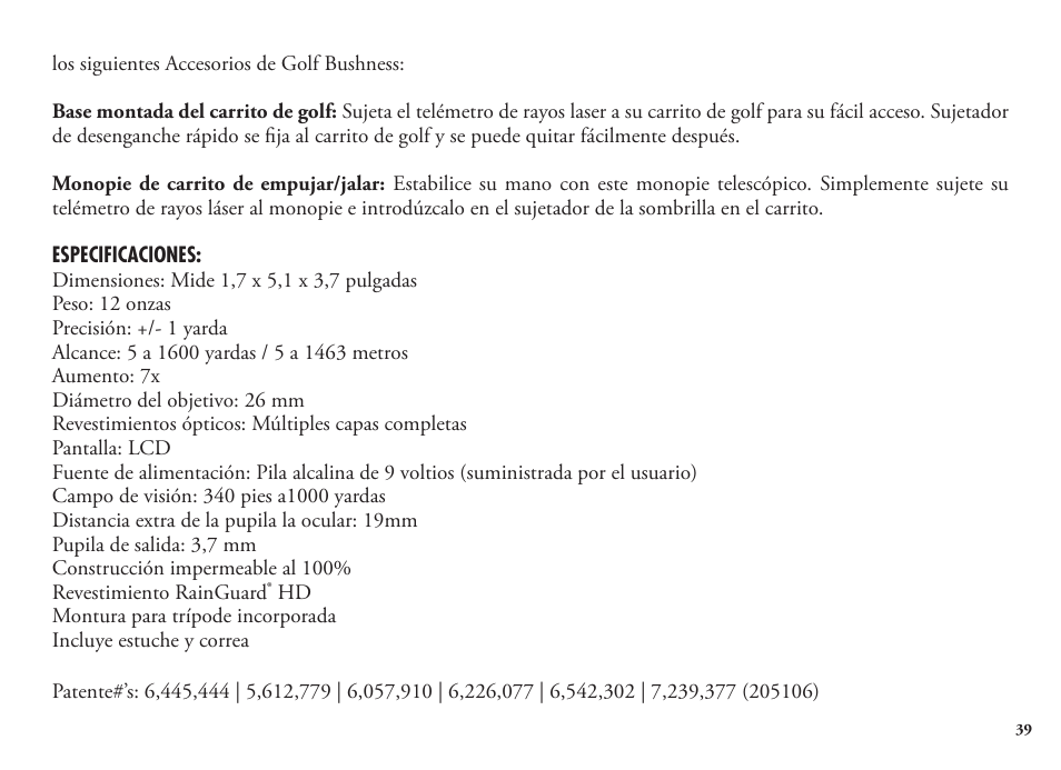 Bushnell 20 5106 User Manual | Page 41 / 88