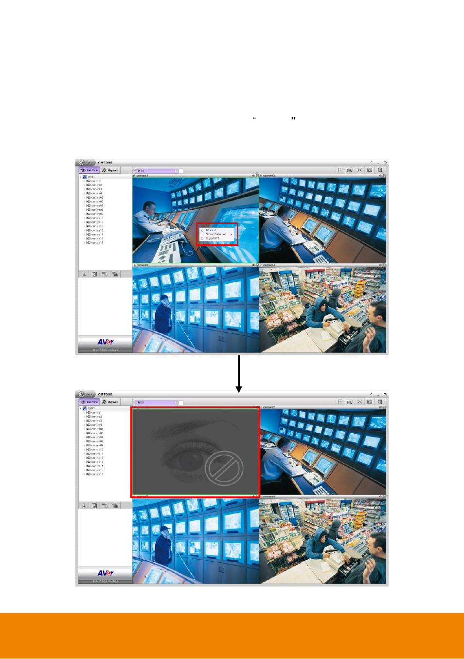 8 connect/disconnect the monitored channel, Connect/disconnect the monitored channel | AVer CM5000 User Manual | Page 26 / 157