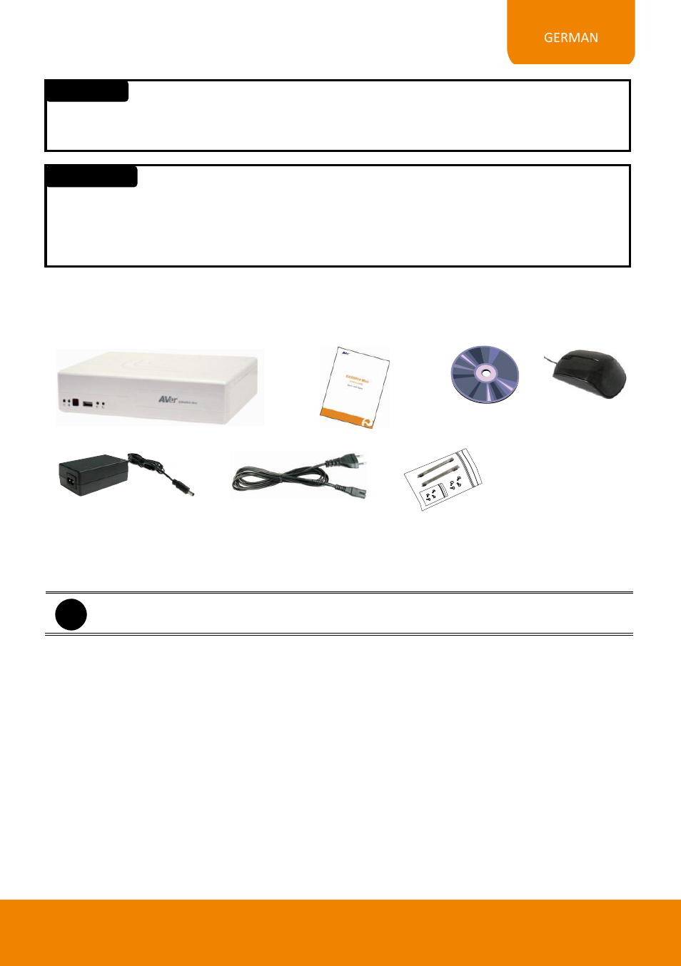 Packungsinhalt | AVer EXR6004-Mini quick guide User Manual | Page 39 / 93