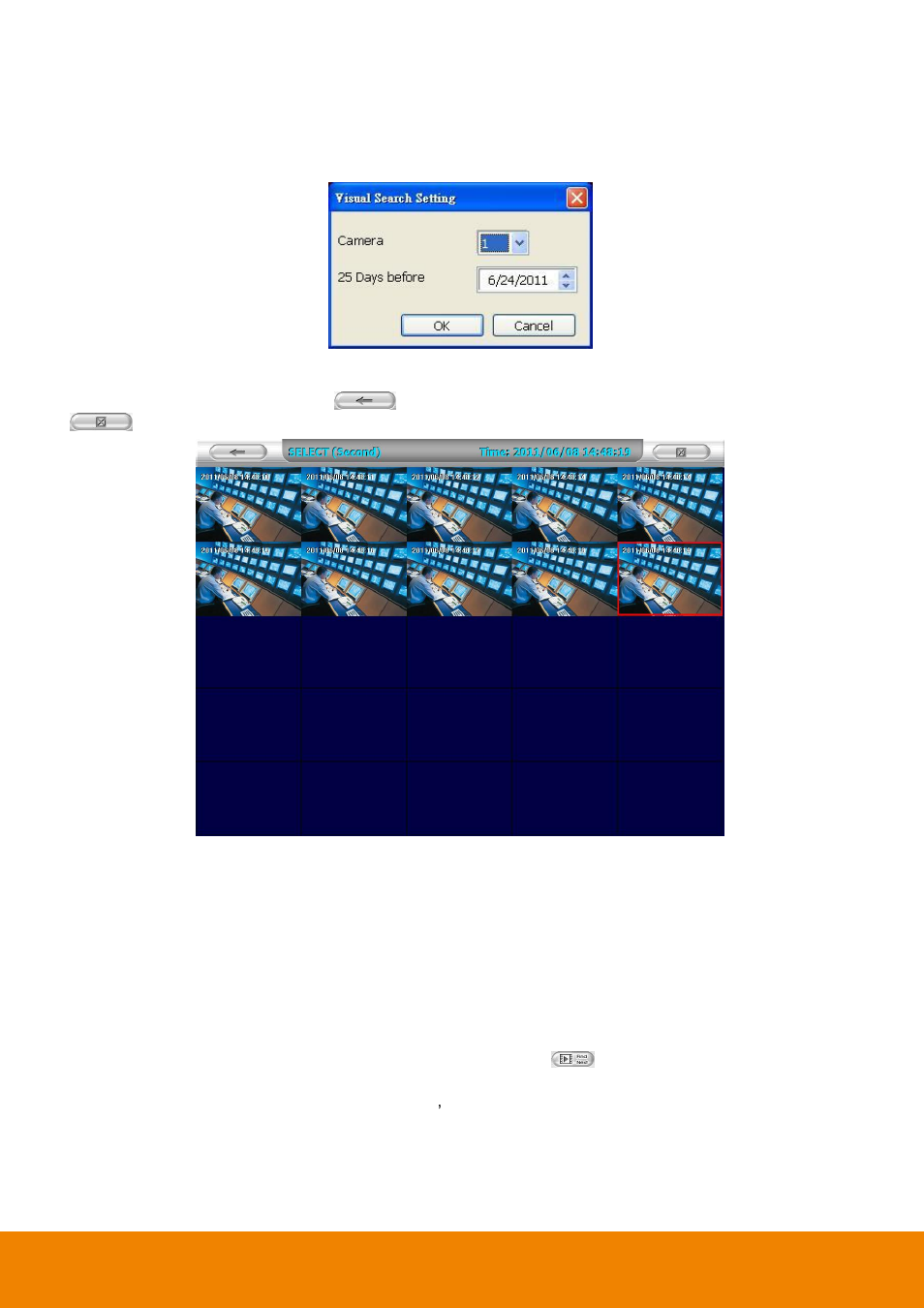 To search using the visual search, To search using the intelligent search, Chapter 4.3.1.3 | 2 to search using the visual search, 3 to search using the intelligent search | AVer EH11116H-4 series user manual User Manual | Page 146 / 159