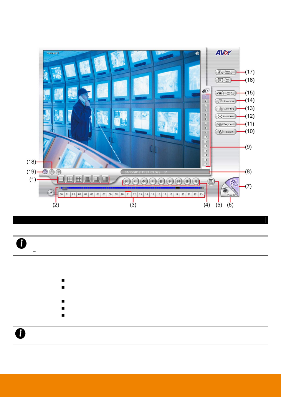 Familiarizing the buttons in playback mode, Chapter, 3 familiarizing the buttons in playback mode | AVer EH11116H-4 series user manual User Manual | Page 56 / 159
