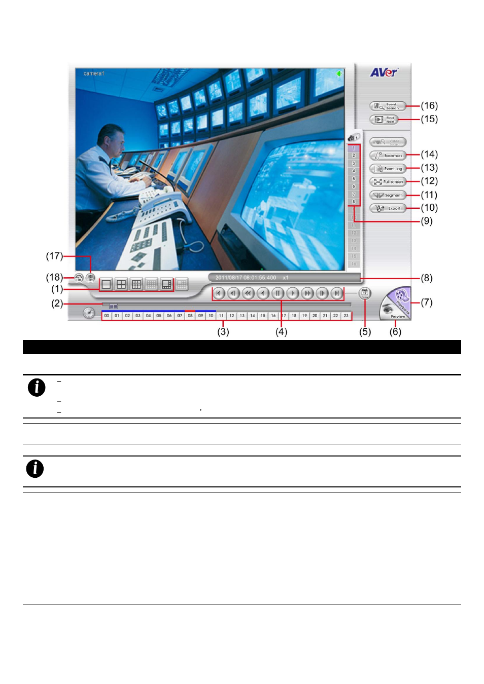 Familiarizing the buttons in playback mode, Chapter, 3 familiarizing the buttons in playback mode | AVer EH1116H-4 Nano user manual User Manual | Page 34 / 125