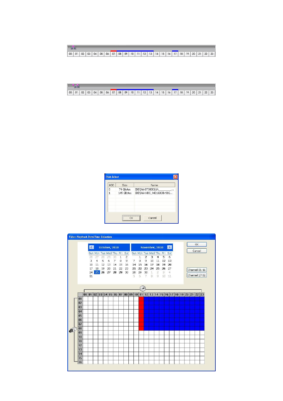 To cut and save the portion of the recorded video, Playback dvr recorded file from hard disk, Chapter 4.3.2 | Chapter 4.3.1, 2 playback dvr recorded file from hard disk | AVer EH1116H-4 Nano user manual User Manual | Page 75 / 125