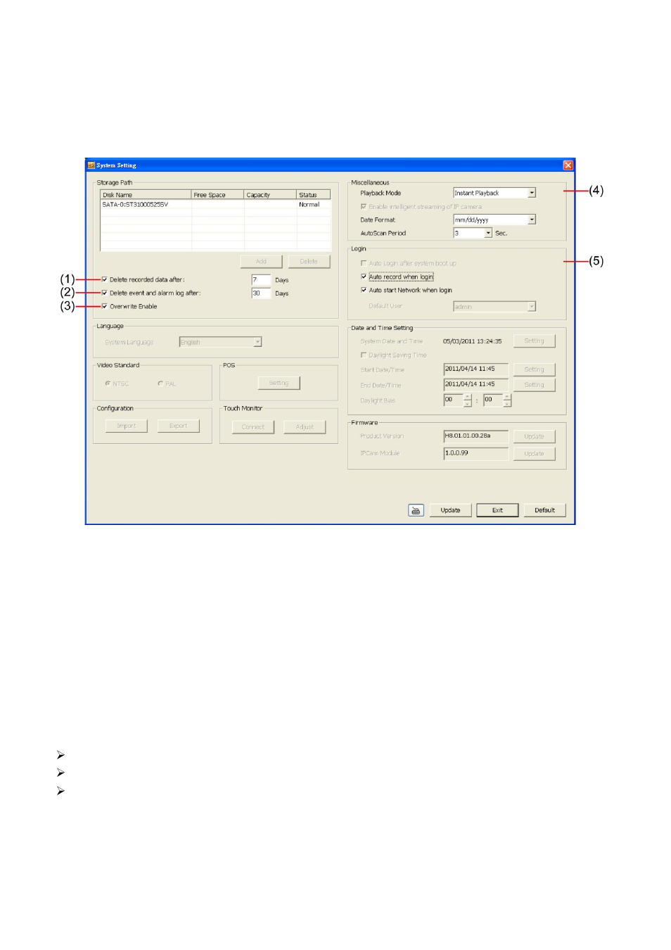 To setup remote system setting, System setting, Chapter 6.1.3 | 3 to setup remote system setting, 1 system setting | AVer EH1116H-4 Nano user manual User Manual | Page 86 / 125
