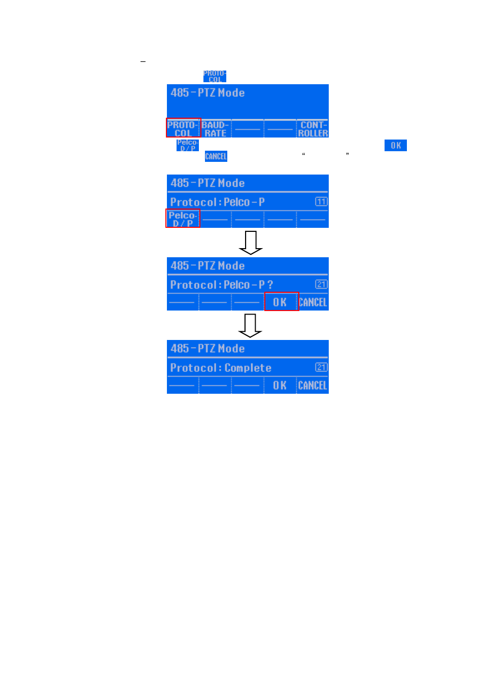 Select the protocol of the ptz camera | AVer SA series User Manual | Page 132 / 270