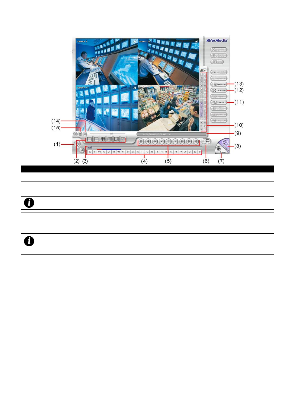 2 familiarizing the realtime playback buttons, Familiarizing the realtime playback buttons | AVer SA series User Manual | Page 217 / 270