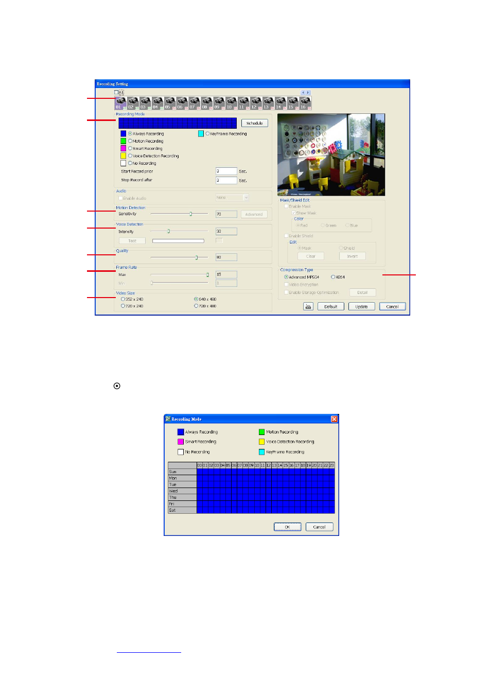3 record setting, Record setting | AVer SA series User Manual | Page 238 / 270