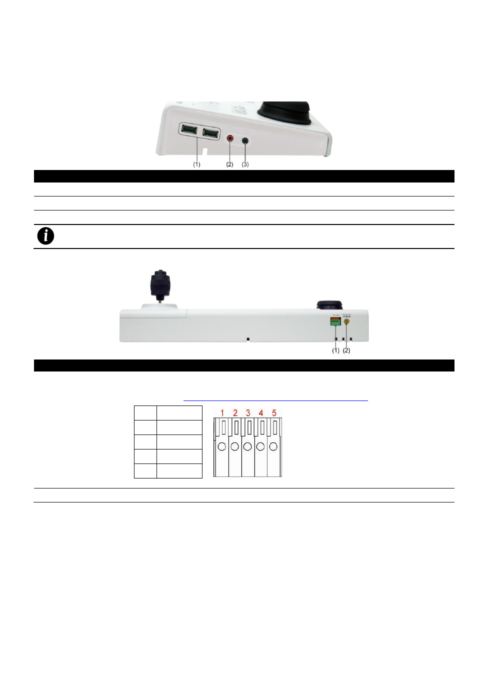 3 operating the system controller, 1 hardware introduction, Left side | Rear side, Operating the system controller, Hardware introduction, Chapter 4.1.3 | AVer SA series User Manual | Page 84 / 270
