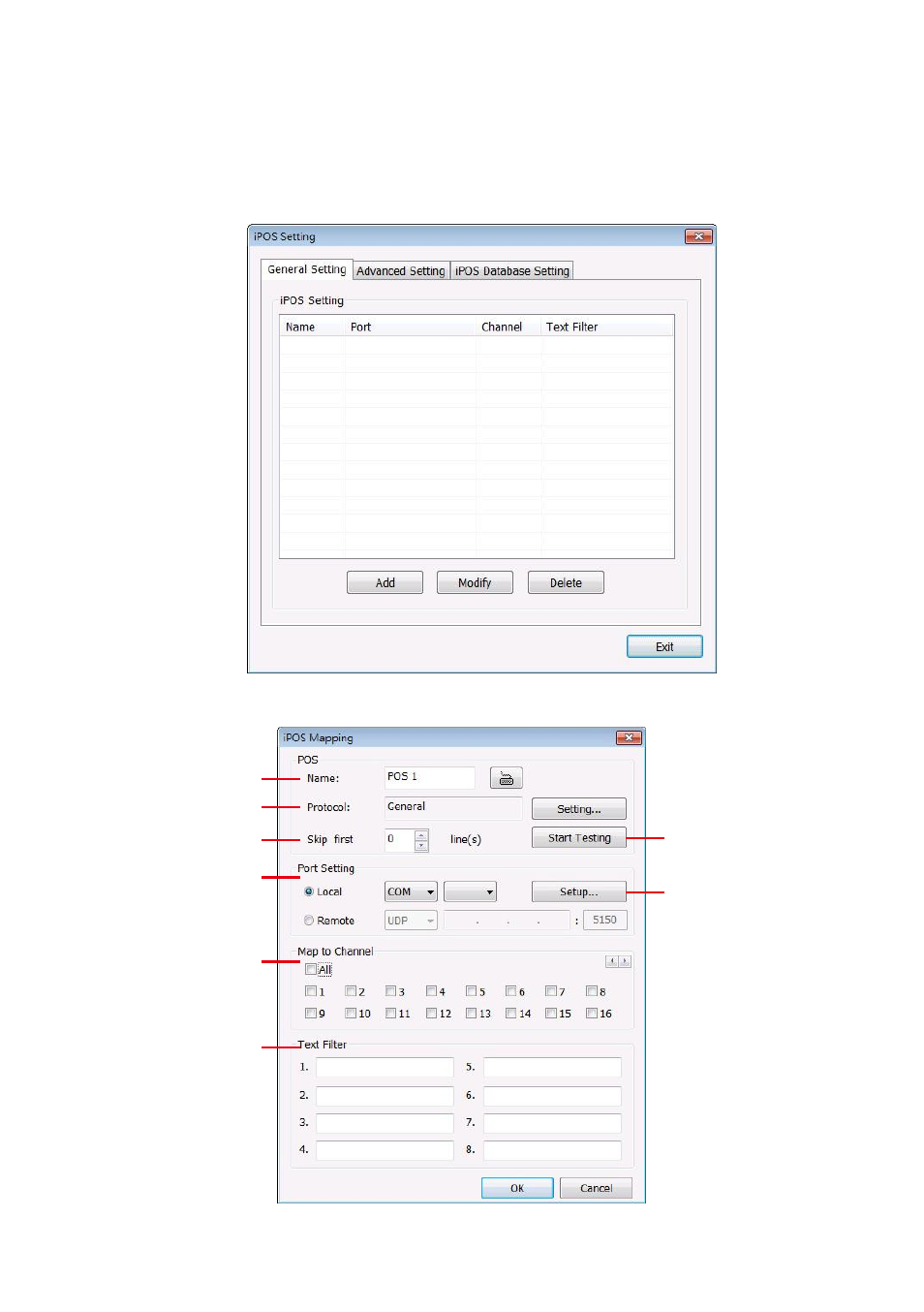To set the pos setting, General setting | AVer NXU8000 User Manual | Page 120 / 277