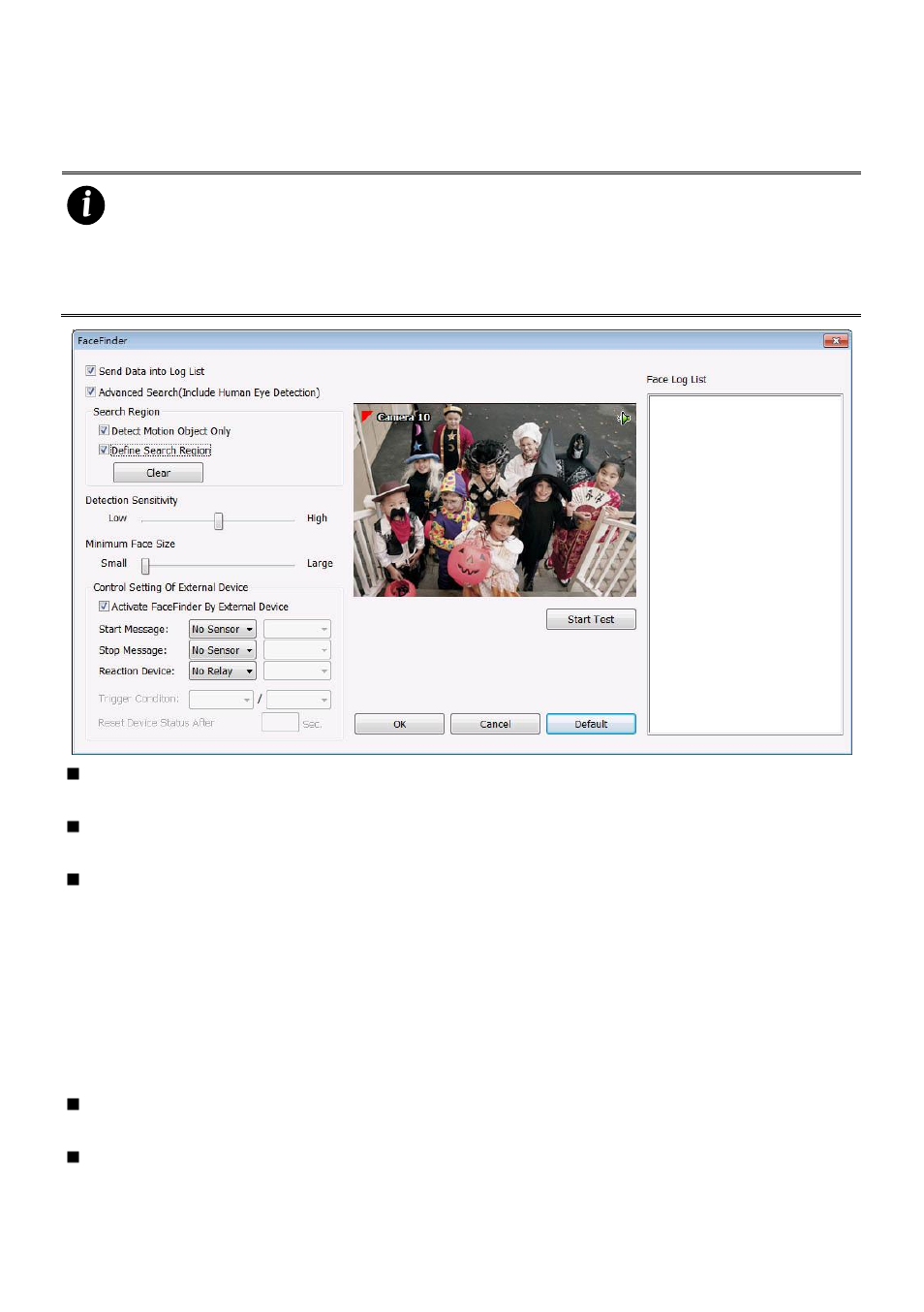 To setup the facefinder, Chapter 5.2.4 | AVer NXU8000 User Manual | Page 145 / 277