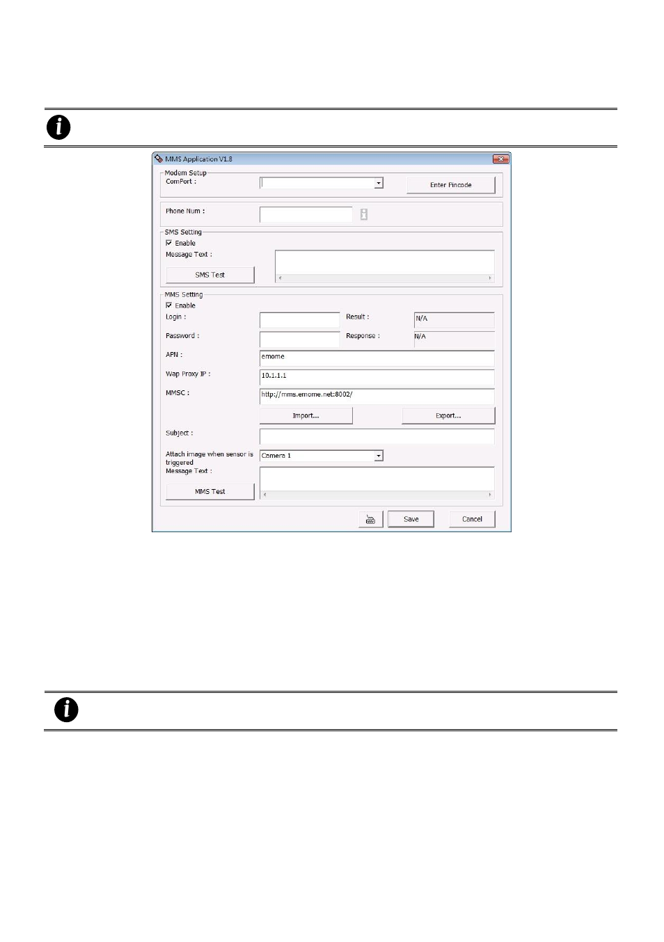 To setup sms/mms setting, Chapter 5.9.8 | AVer NXU8000 User Manual | Page 185 / 277
