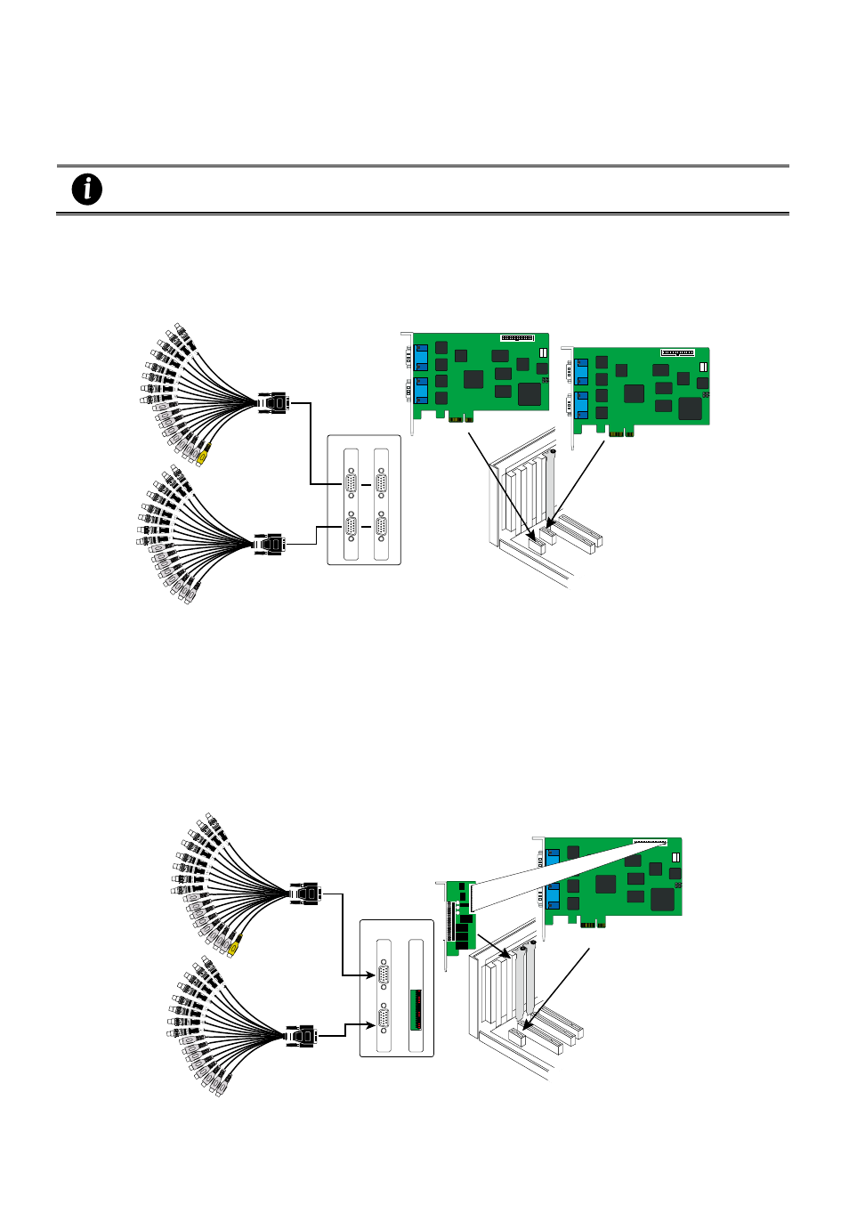 Nv6000t(6240t/6480t)h, Ardware, Nstallation | Installing (2) nv6000t card, Installing nv6000t and i/o card | AVer NXU8000 User Manual | Page 25 / 277