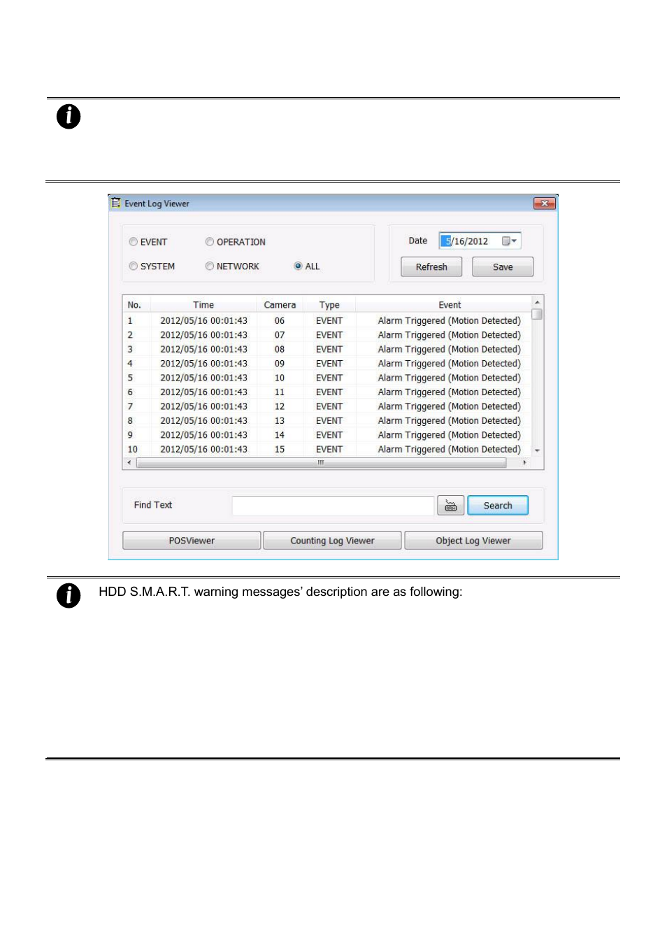 Using event log viewer | AVer NXU8000 User Manual | Page 71 / 277