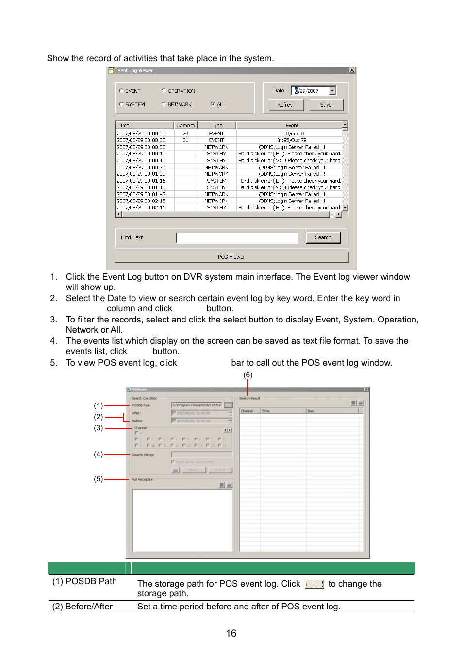 1 using event log viewer, Using event log viewer | AVer NX8000 User Manual | Page 23 / 116
