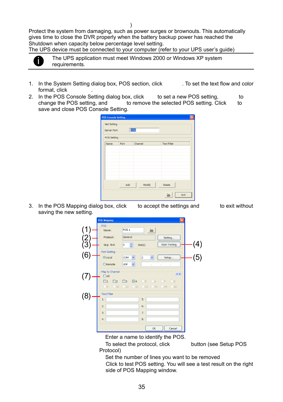 1 to set the pos setting, To set the pos setting | AVer NX8000 User Manual | Page 42 / 116