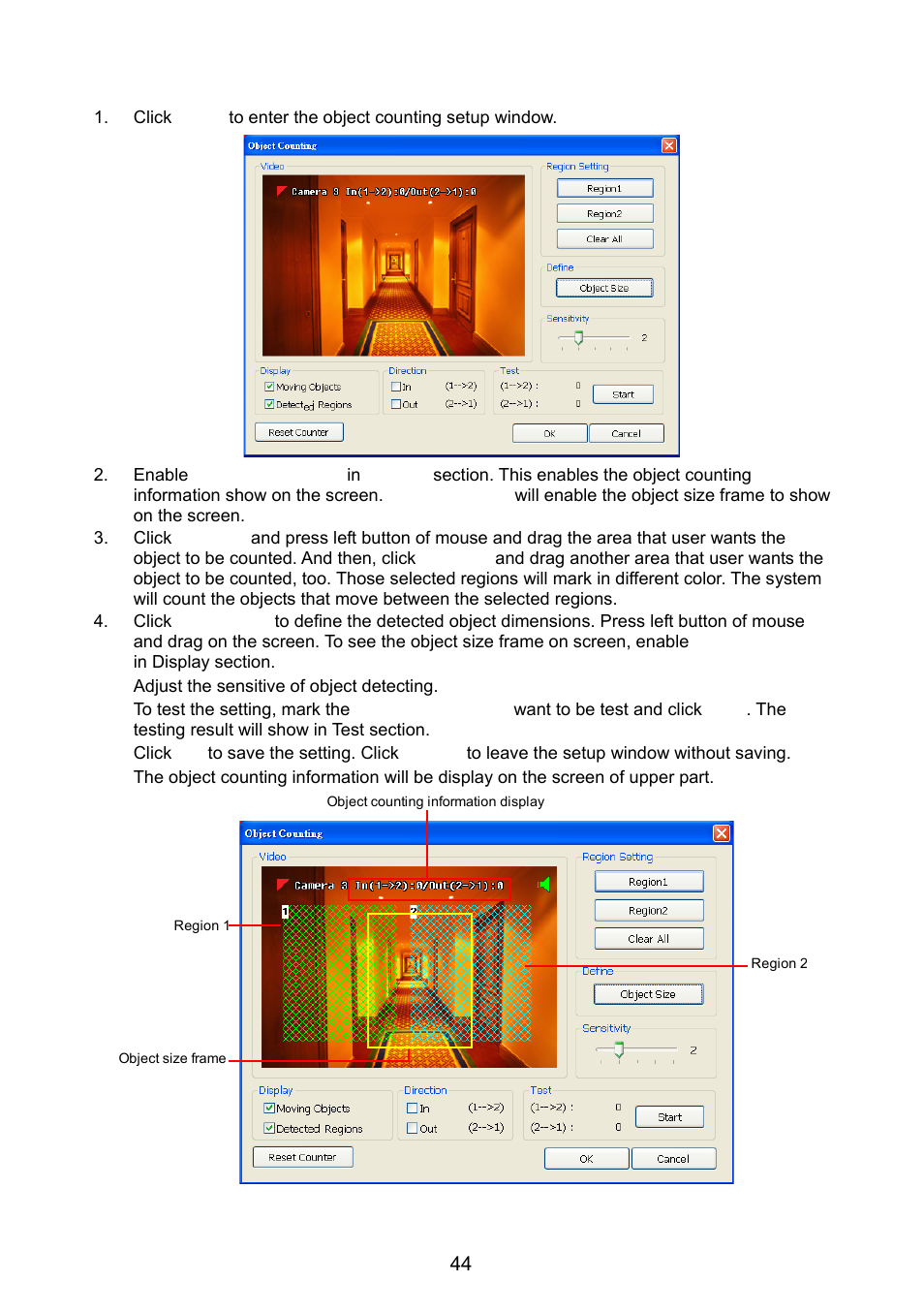 Setup the object counting | AVer NX8000 User Manual | Page 51 / 116