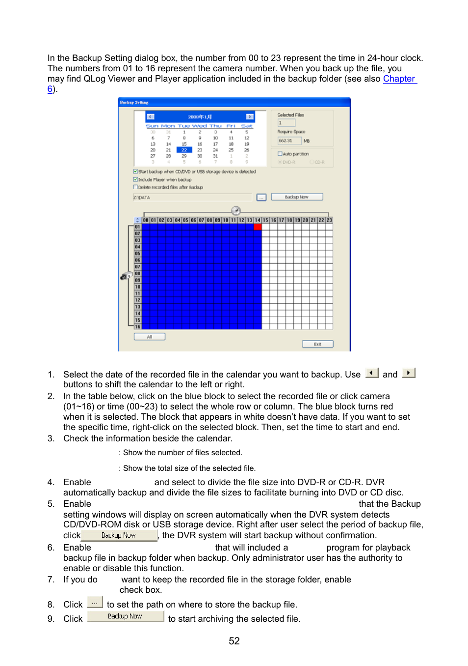 6 backup setting, Backup setting | AVer NX8000 User Manual | Page 59 / 116