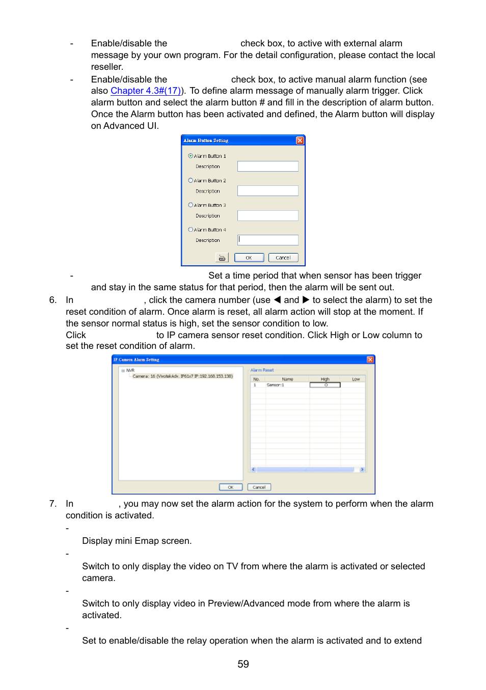 Also, Chapter 5.9 alarm button | AVer NX8000 User Manual | Page 66 / 116