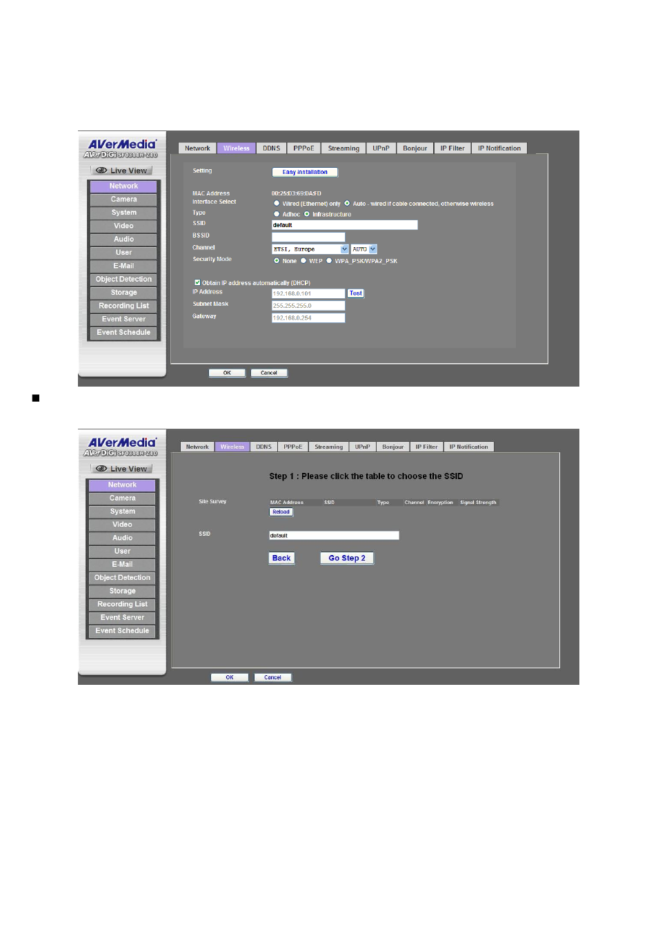 Wireless | AVer SF0311H-Z10 IP Cam User Manual | Page 32 / 82