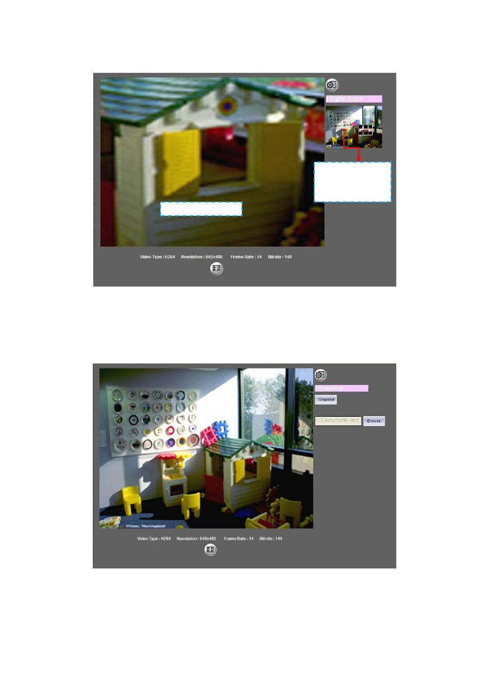 Digital zoom snapshot, Digital zoom, Snapshot | AVer SF1311H-R User Manual | Page 21 / 77