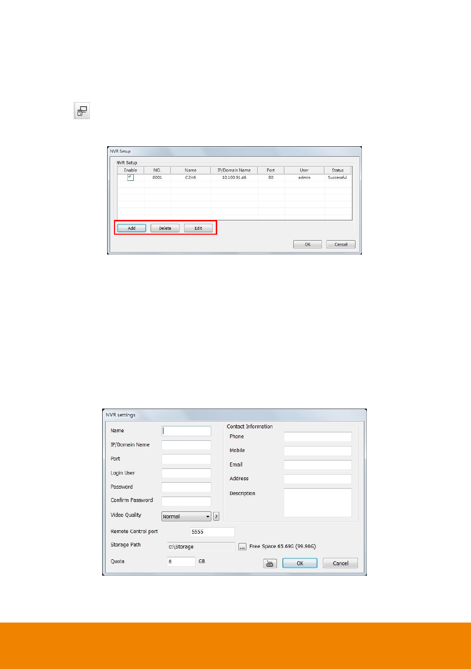 2 nvr setting, Chapter 4.3 | AVer SecureCenter User Manual | Page 39 / 76
