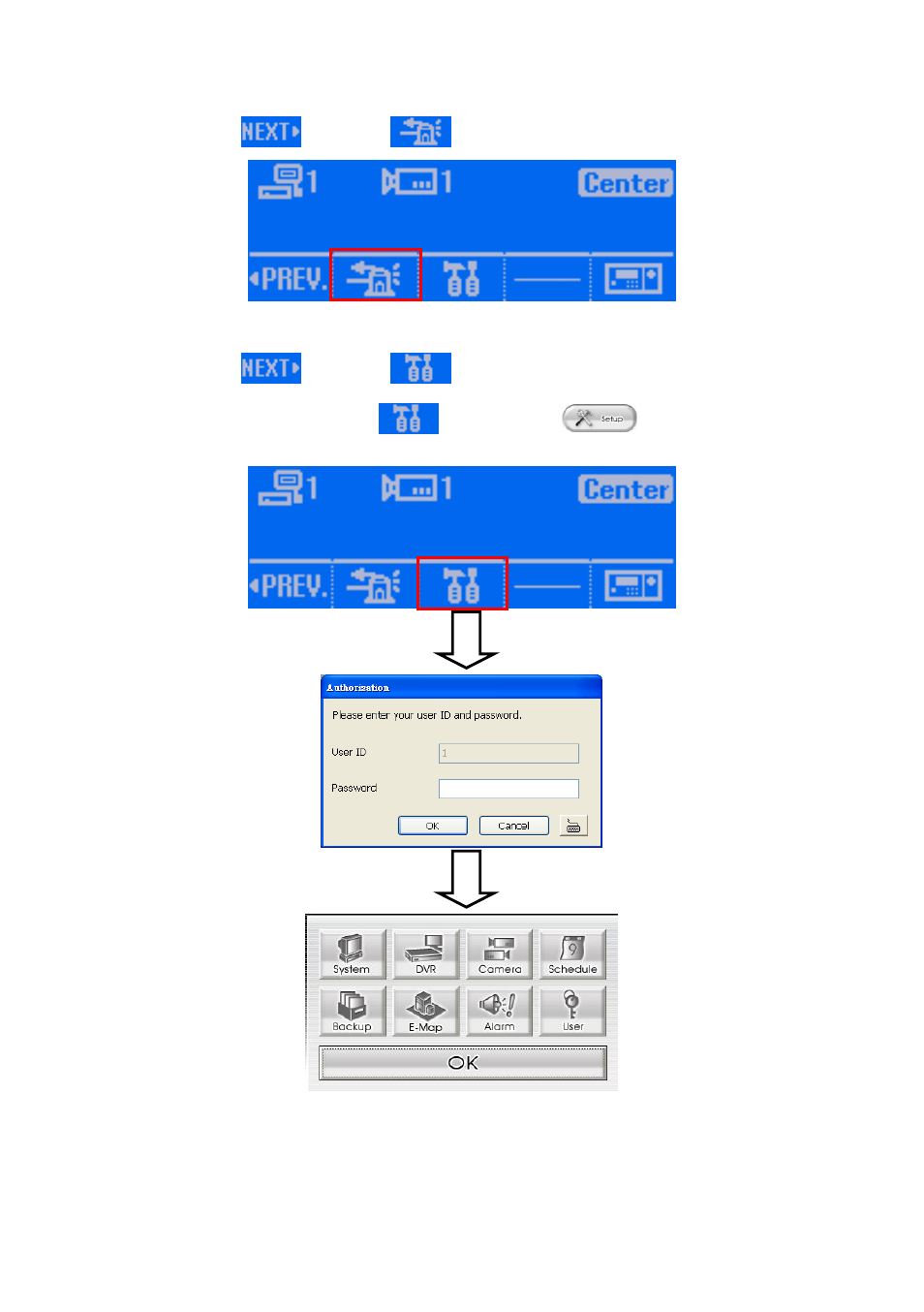 Reset the alarm, Call out the system configuration selection | AVer CMS User Manual | Page 100 / 179