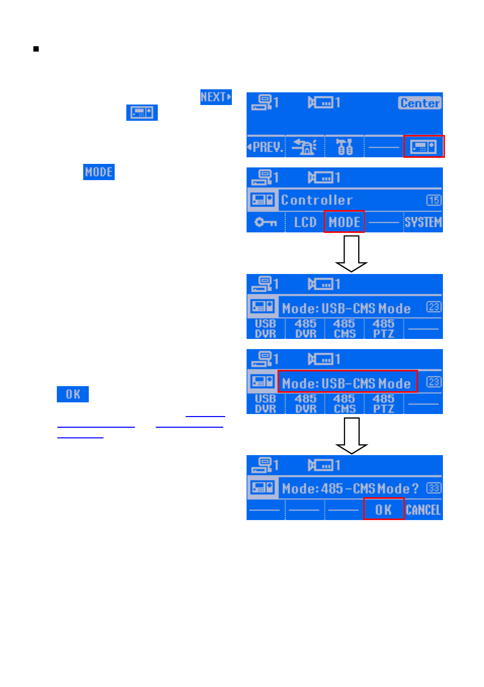 Mode switching | AVer CMS User Manual | Page 109 / 179