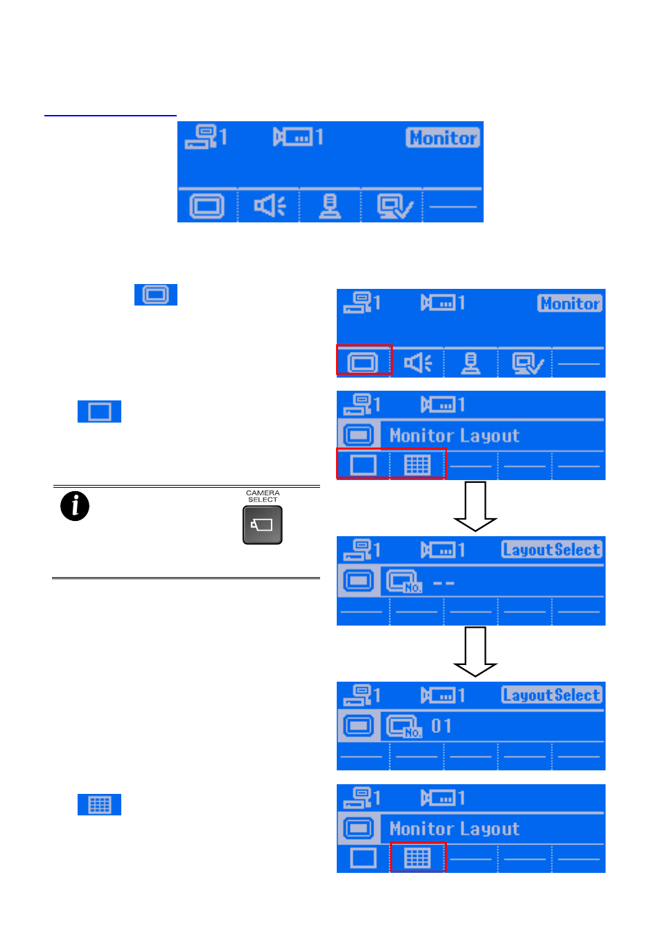 13 monitor mode operation, Select a monitor layout | AVer CMS User Manual | Page 127 / 179