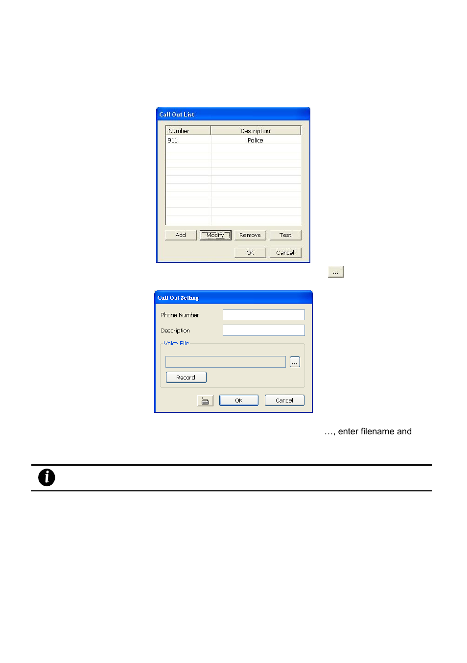 1 to setup the call out list | AVer CMS User Manual | Page 158 / 179