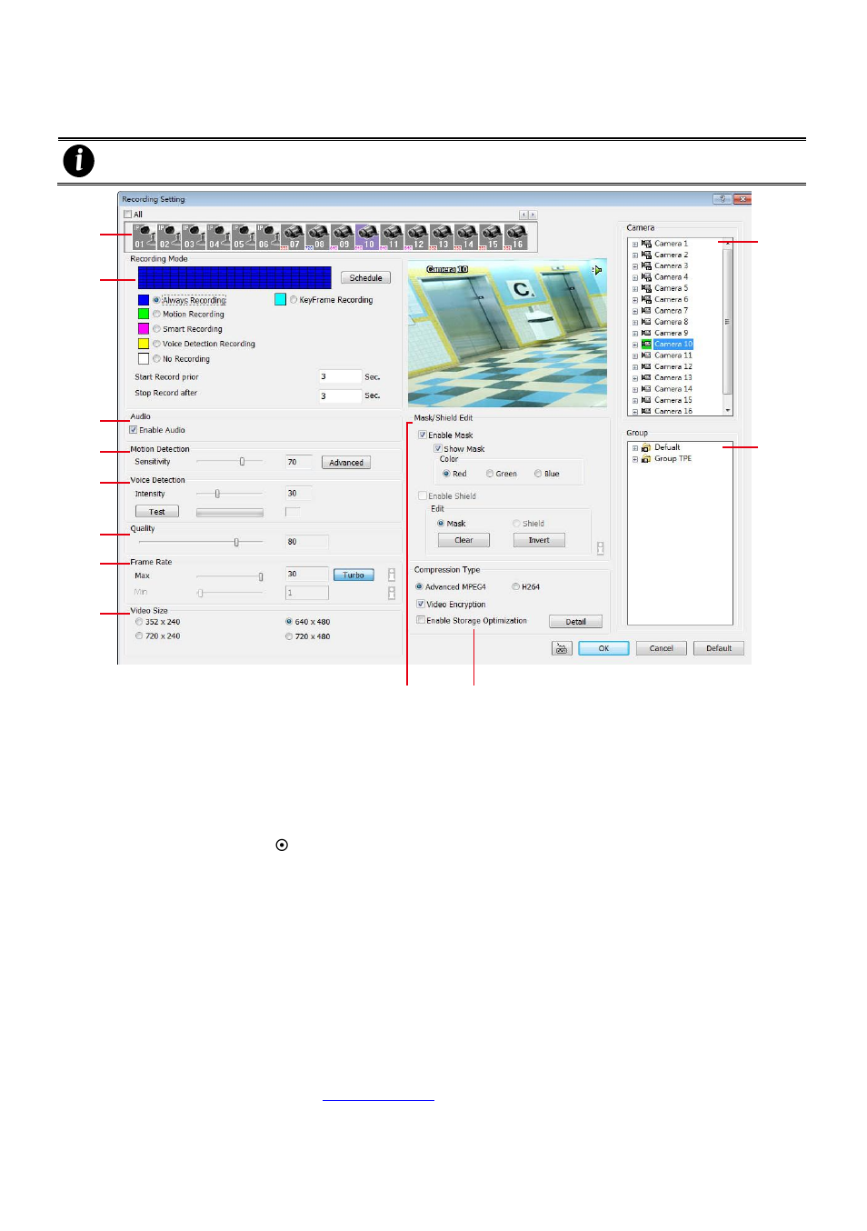 3 record setting | AVer CMS User Manual | Page 49 / 179