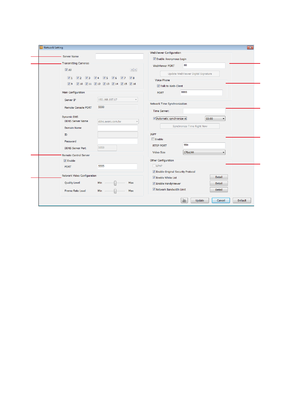 4 network setting | AVer CMS User Manual | Page 53 / 179