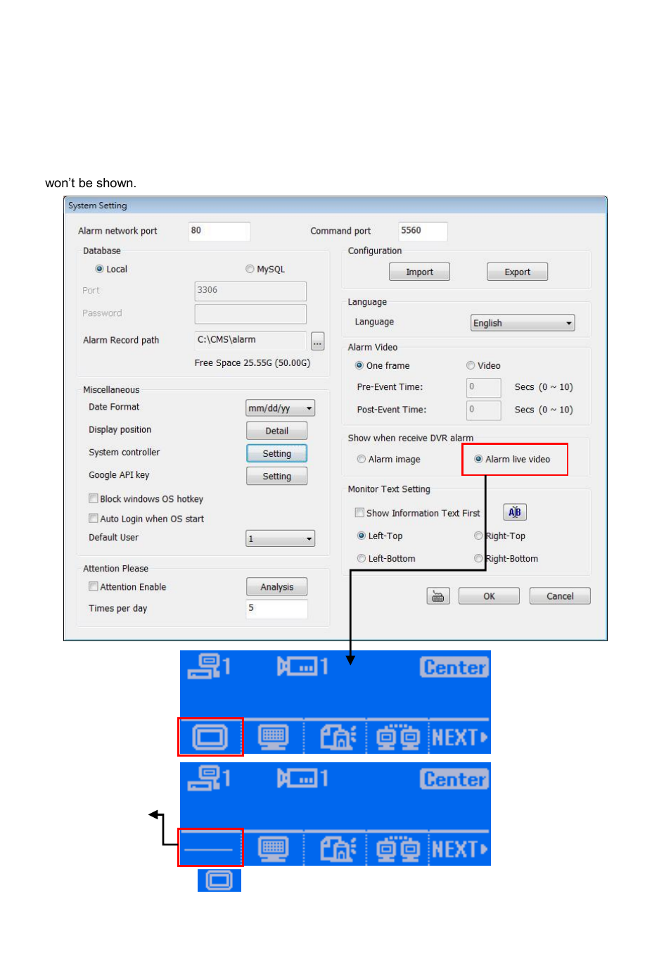 10 center mode operation, Select an monitor layout | AVer CMS User Manual | Page 97 / 179