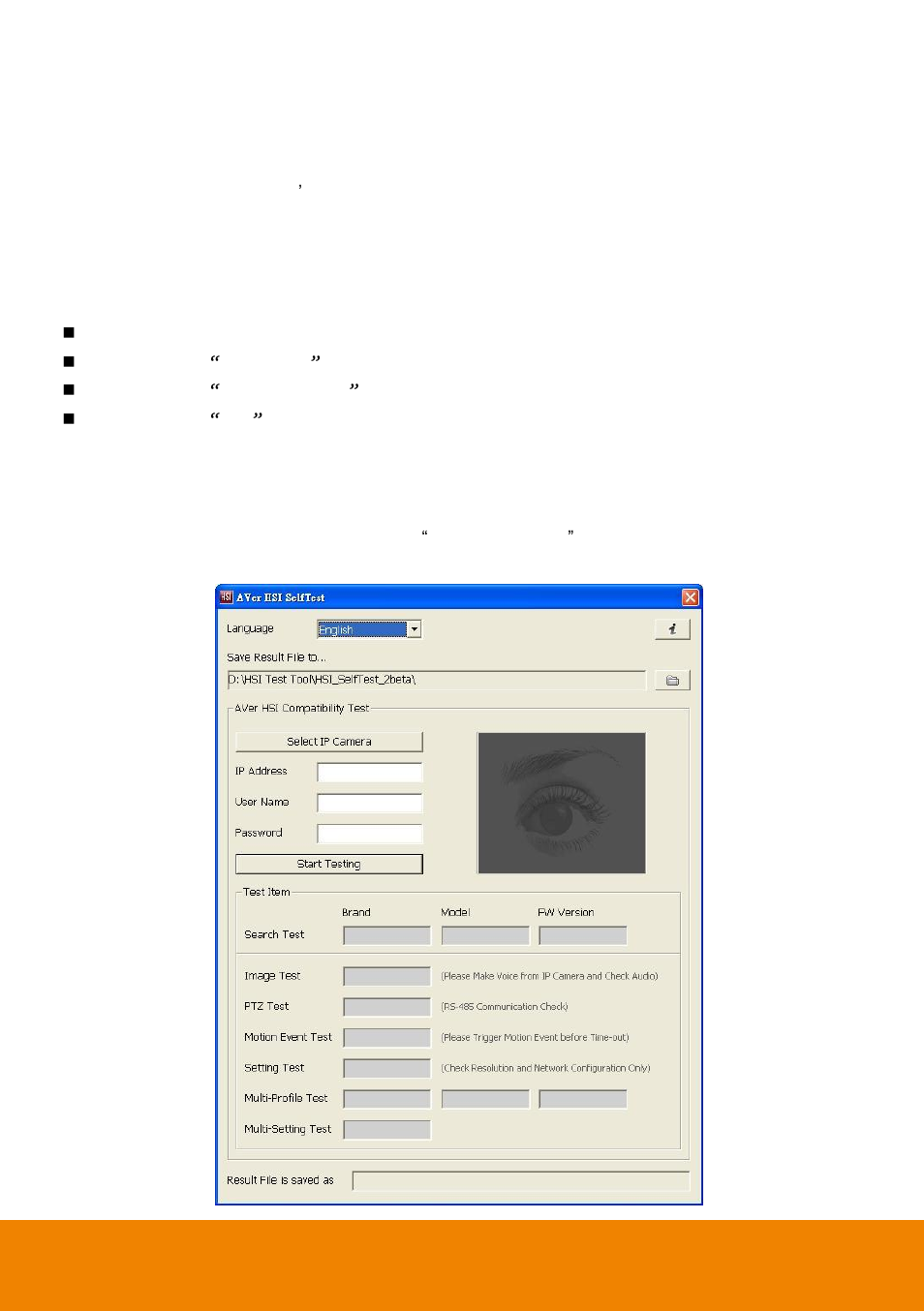 I. preface, Ii. before starting, Iii. run the hsi selftest software | Before starting, Run the, Hsi selftest software | AVer HSI Self Test User Manual | Page 4 / 16