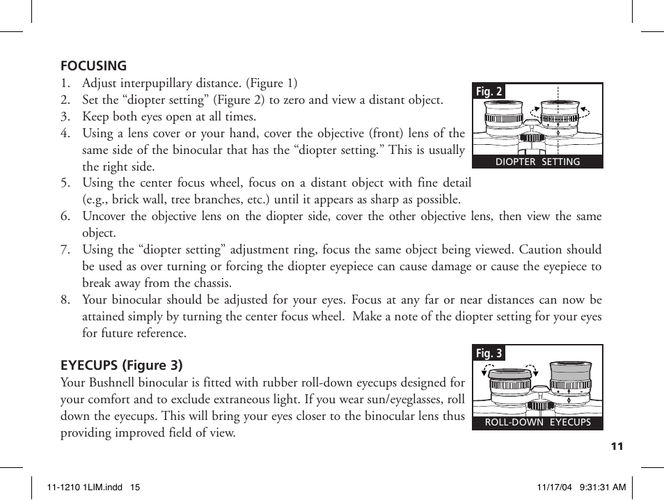 Bushnell 11-1210 User Manual | Page 15 / 108