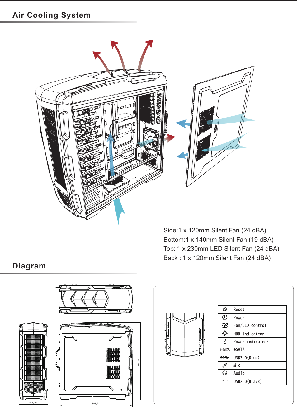 Air cooling system diagram | AZZA GT 1 User Manual | Page 5 / 11