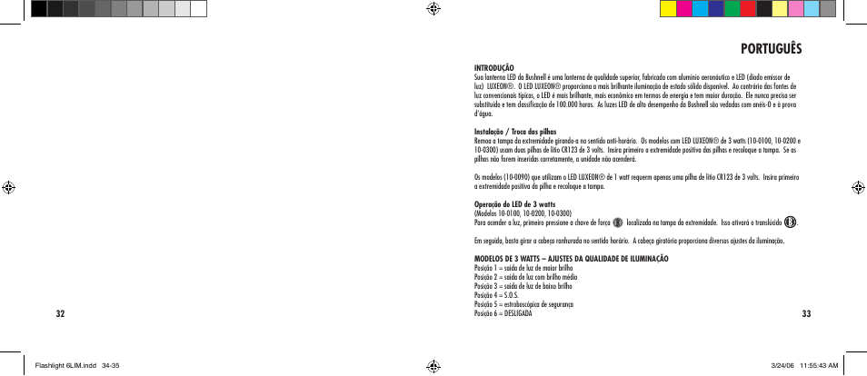 Português | Bushnell 10-0200 User Manual | Page 18 / 21