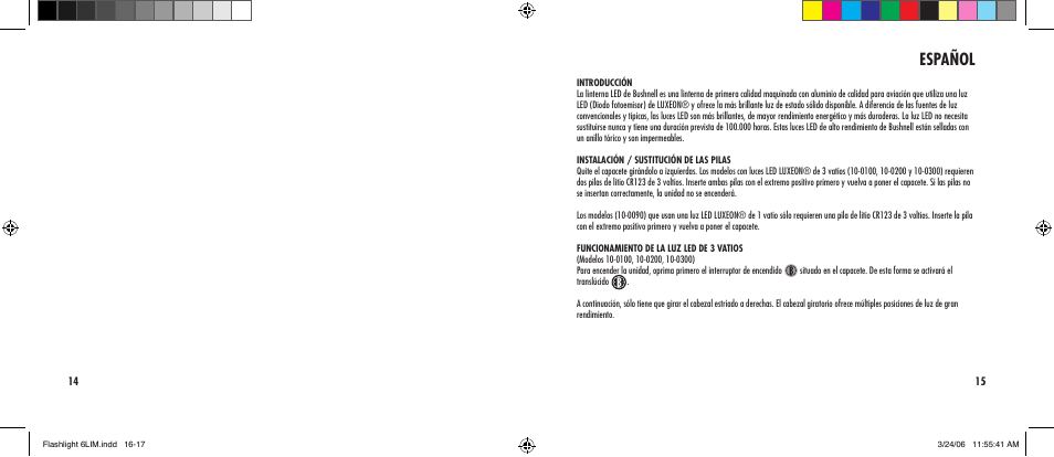 Español | Bushnell 10-0200 User Manual | Page 9 / 21