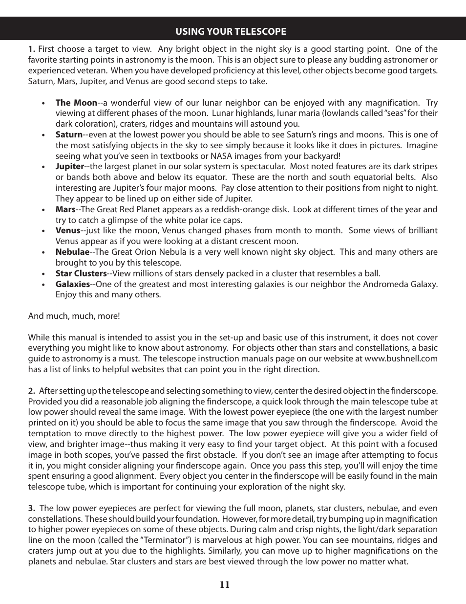 Bushnell VOYAGER 789946 User Manual | Page 11 / 76