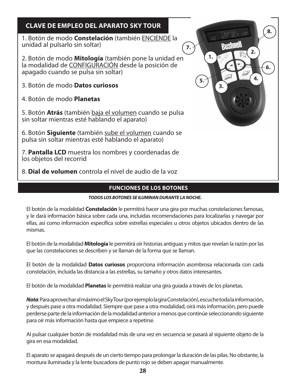 Bushnell VOYAGER 789946 User Manual | Page 28 / 76