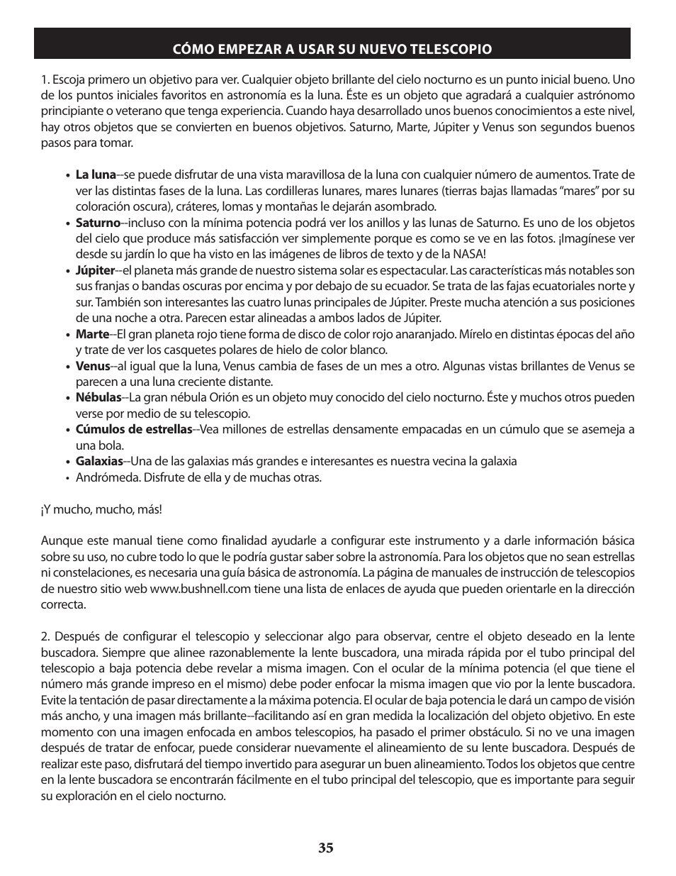 Bushnell VOYAGER 789946 User Manual | Page 35 / 76