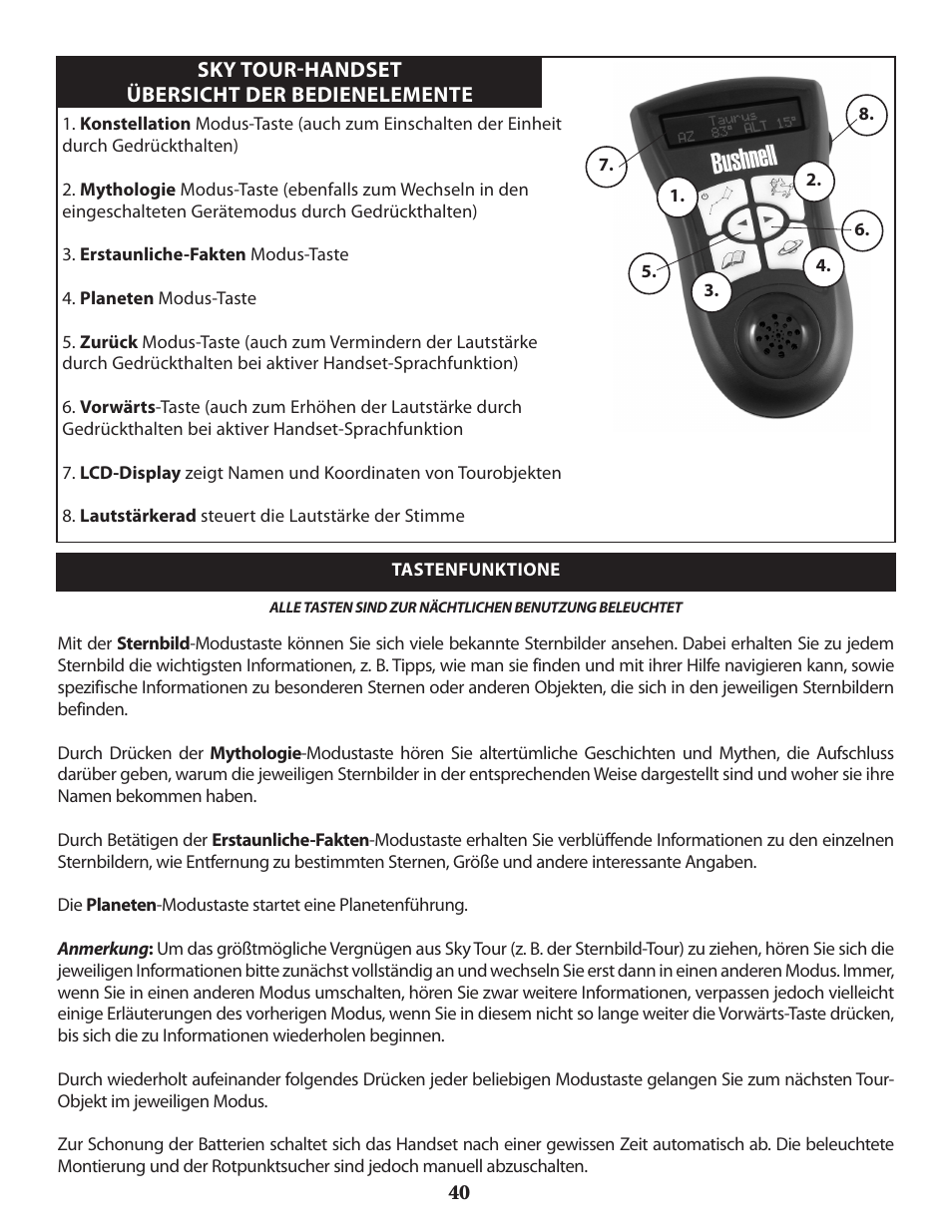 Bushnell VOYAGER 789946 User Manual | Page 40 / 76