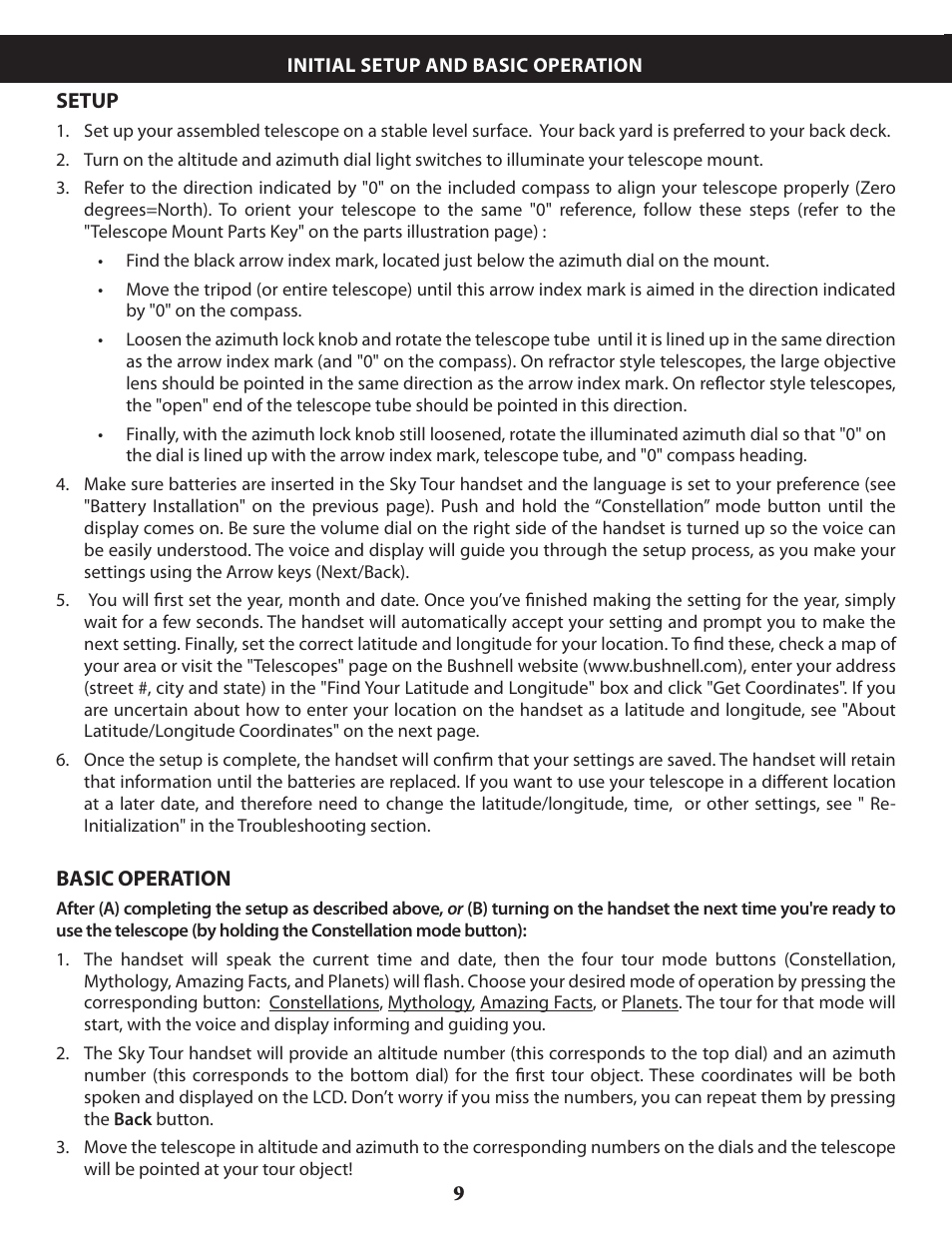 Bushnell VOYAGER 789946 User Manual | Page 9 / 76